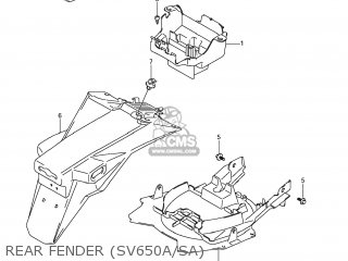 REAR FENDER (SV650A/SA) - SV650SF 2009 (K9) USA (E03)