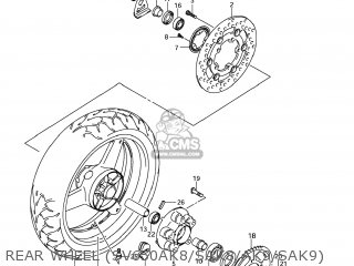 REAR WHEEL (SV650AK8/SAK8/AK9/SAK9) - SV650SF 2009 (K9) USA (E03)