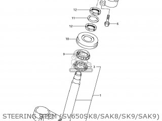 STEERING STEM (SV650SK8/SAK8/SK9/SAK9) - SV650SF 2009 (K9) USA (E03)