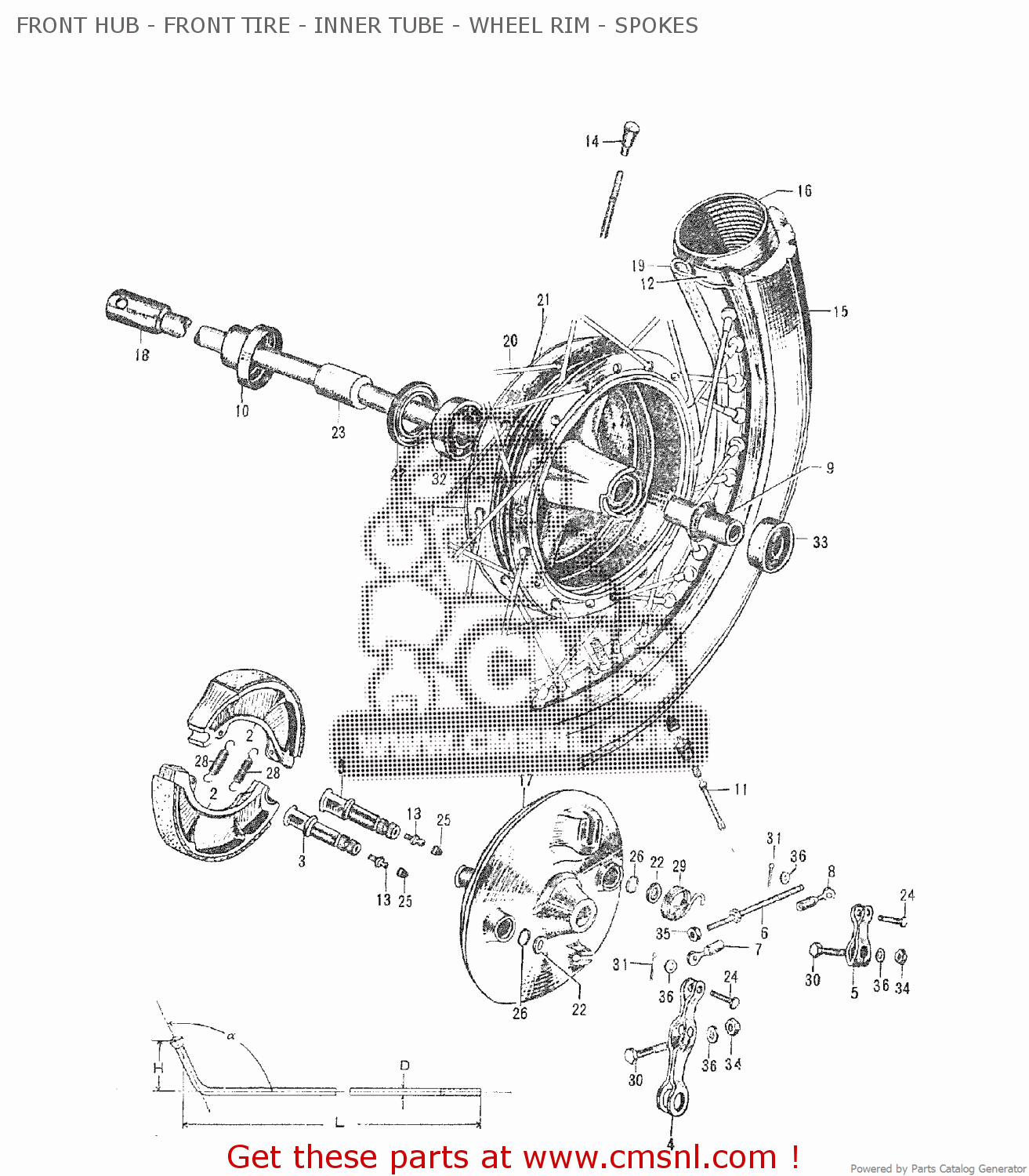 Suzuki T10 19621967 FRONT HUB FRONT TIRE INNER TUBE WHEEL RIM
