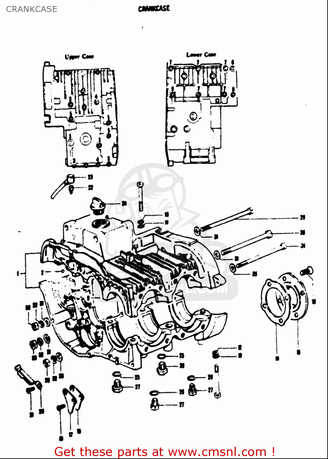 CRANKCASE T125II 1971 (R) USA (E03)