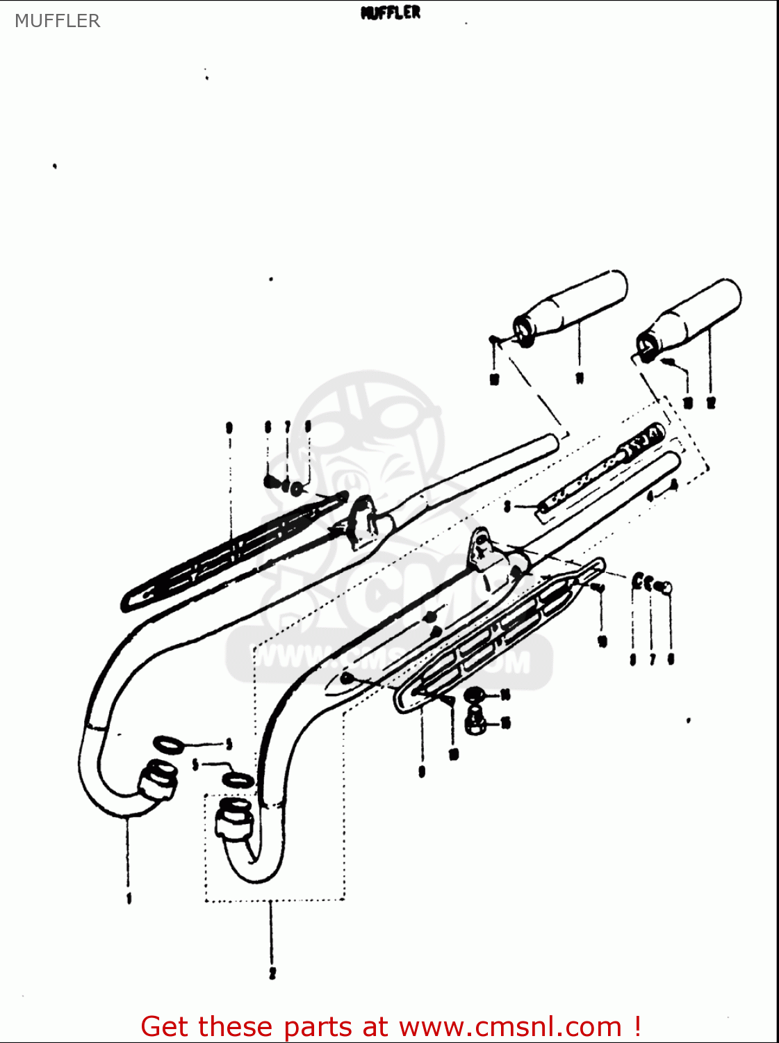 MUFFLER T125II 1971 (R) USA (E03)
