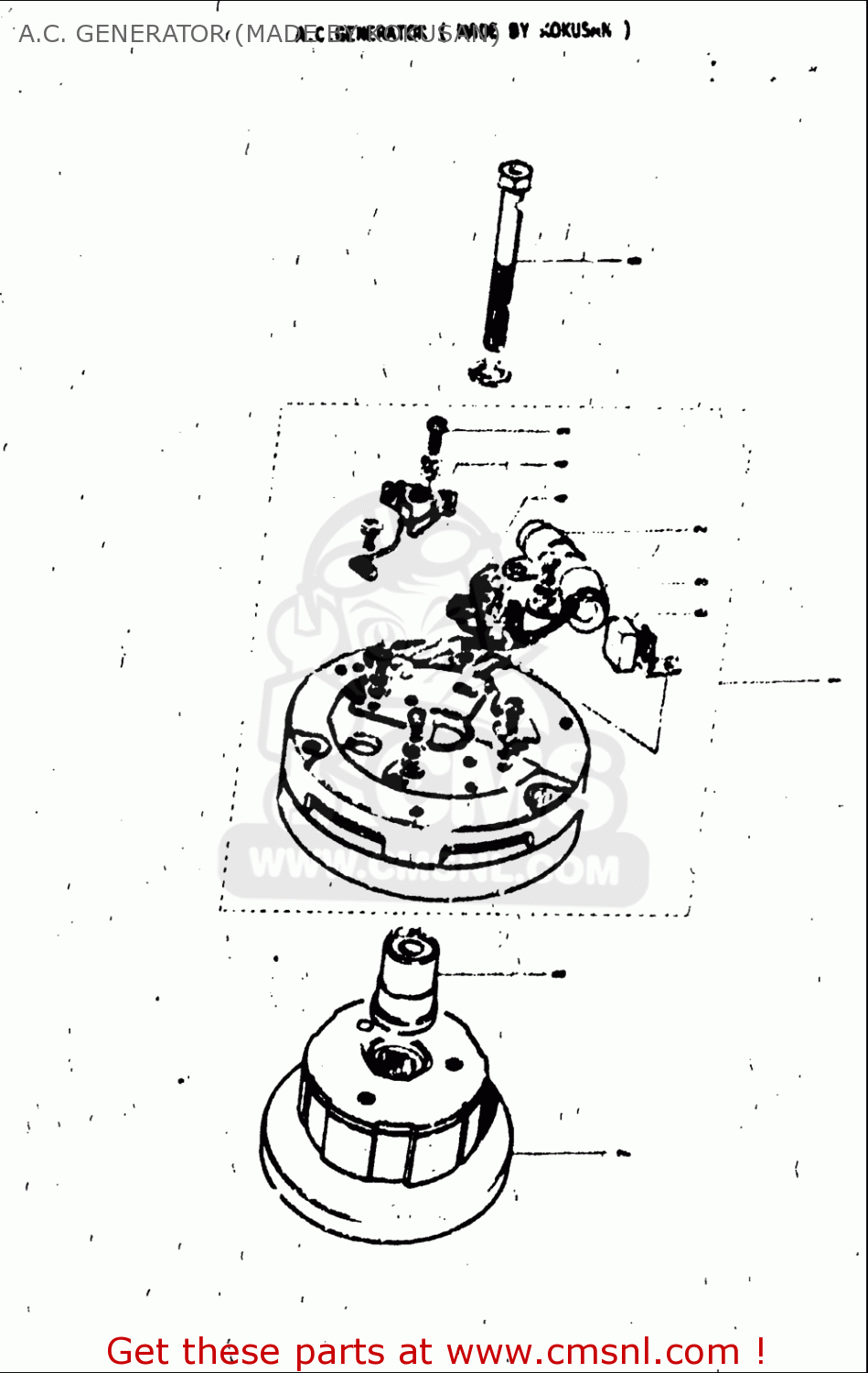 A.C. GENERATOR (MADE BY KOKUSAN) T125II 1971 (R) USA (E03)