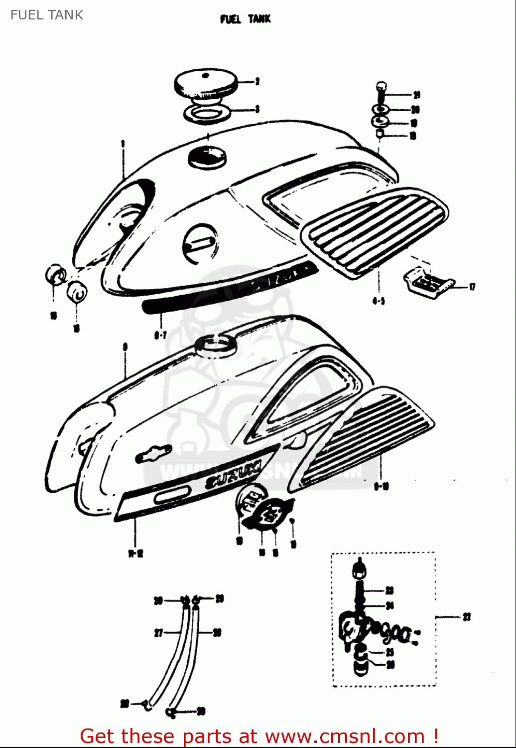 FUEL TANK T125II 1971 (R) USA (E03)