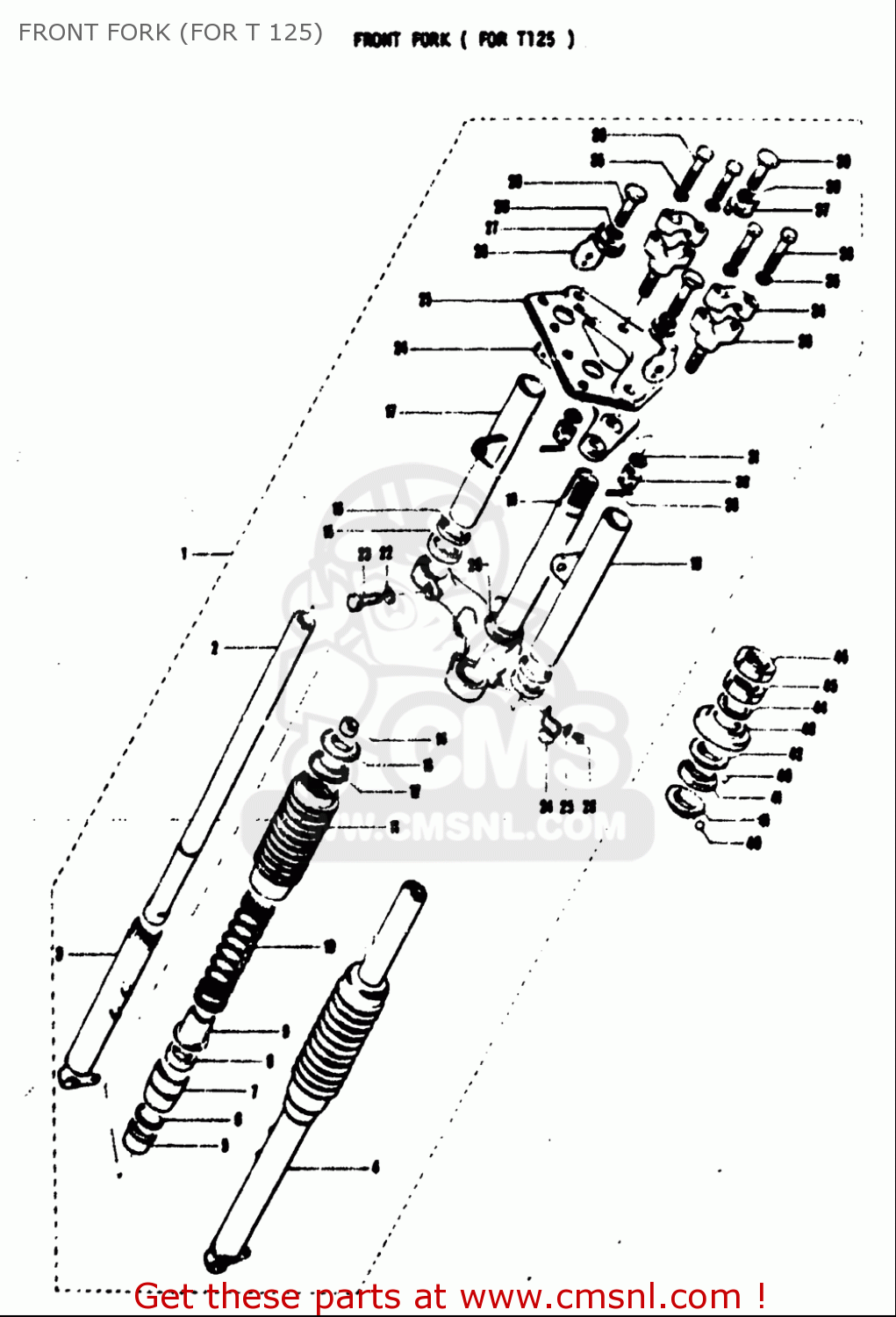 FRONT FORK (FOR T 125) T125II 1971 (R) USA (E03)