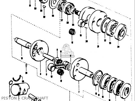 PISTON - CRANKSHAFT - T125II 1971 (R) USA (E03)