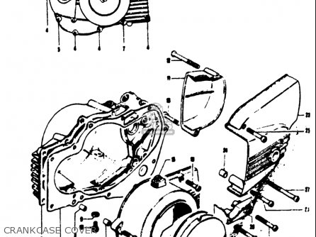 CRANKCASE COVER - T125II 1971 (R) USA (E03)