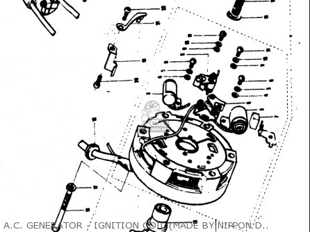A.C. GENERATOR - IGNITION COIL (MADE BY NIPPON DENSO) - T125II 1971 (R) USA (E03)