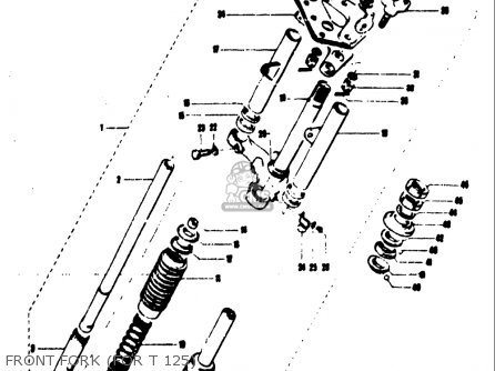 FRONT FORK (FOR T 125) - T125II 1971 (R) USA (E03)