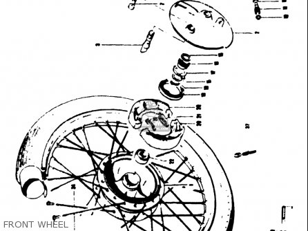 FRONT WHEEL - T125II 1971 (R) USA (E03)