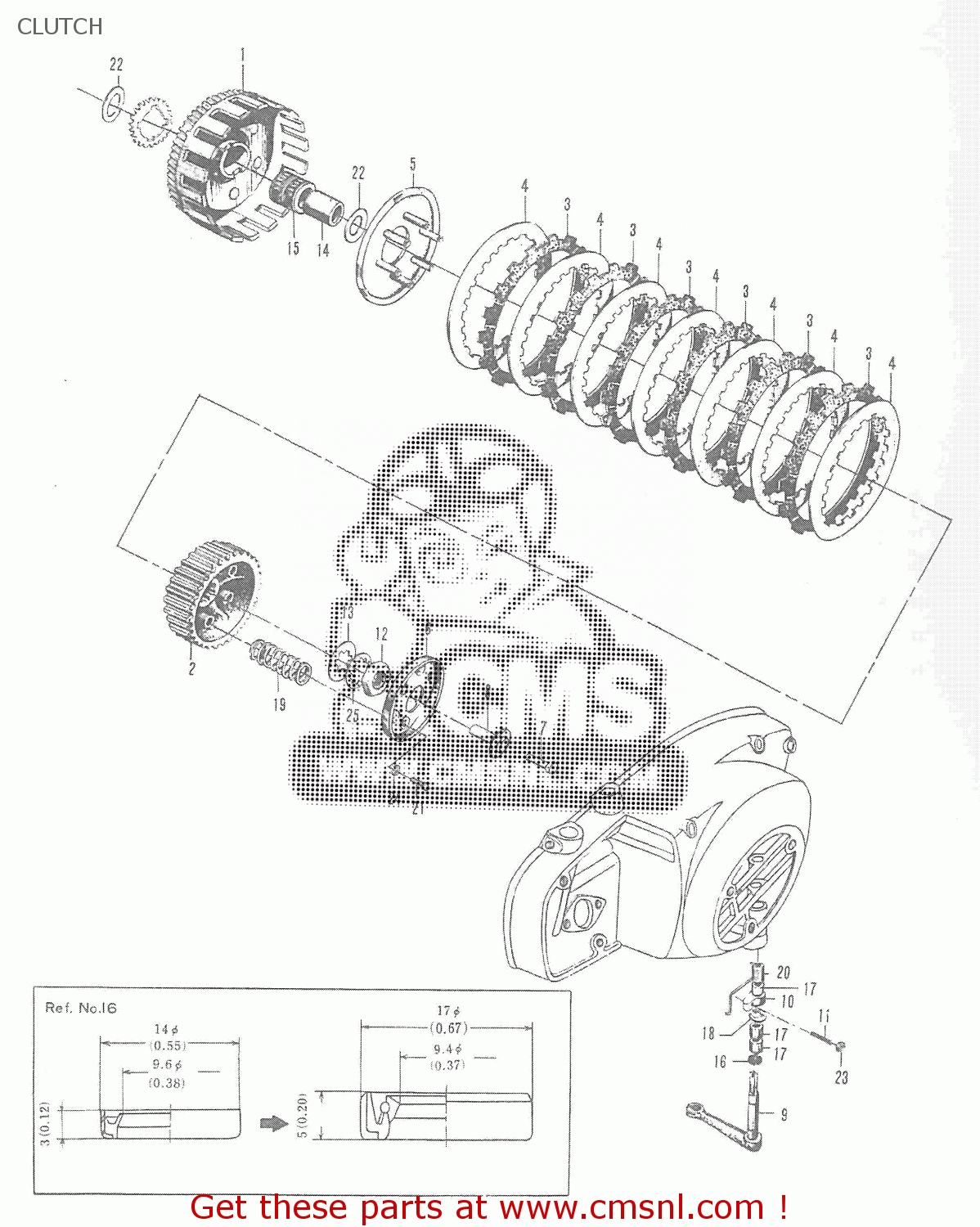 CLUTCH T20 TC250 SCRAMBLER 1965-1969 GENERAL EXPORT
