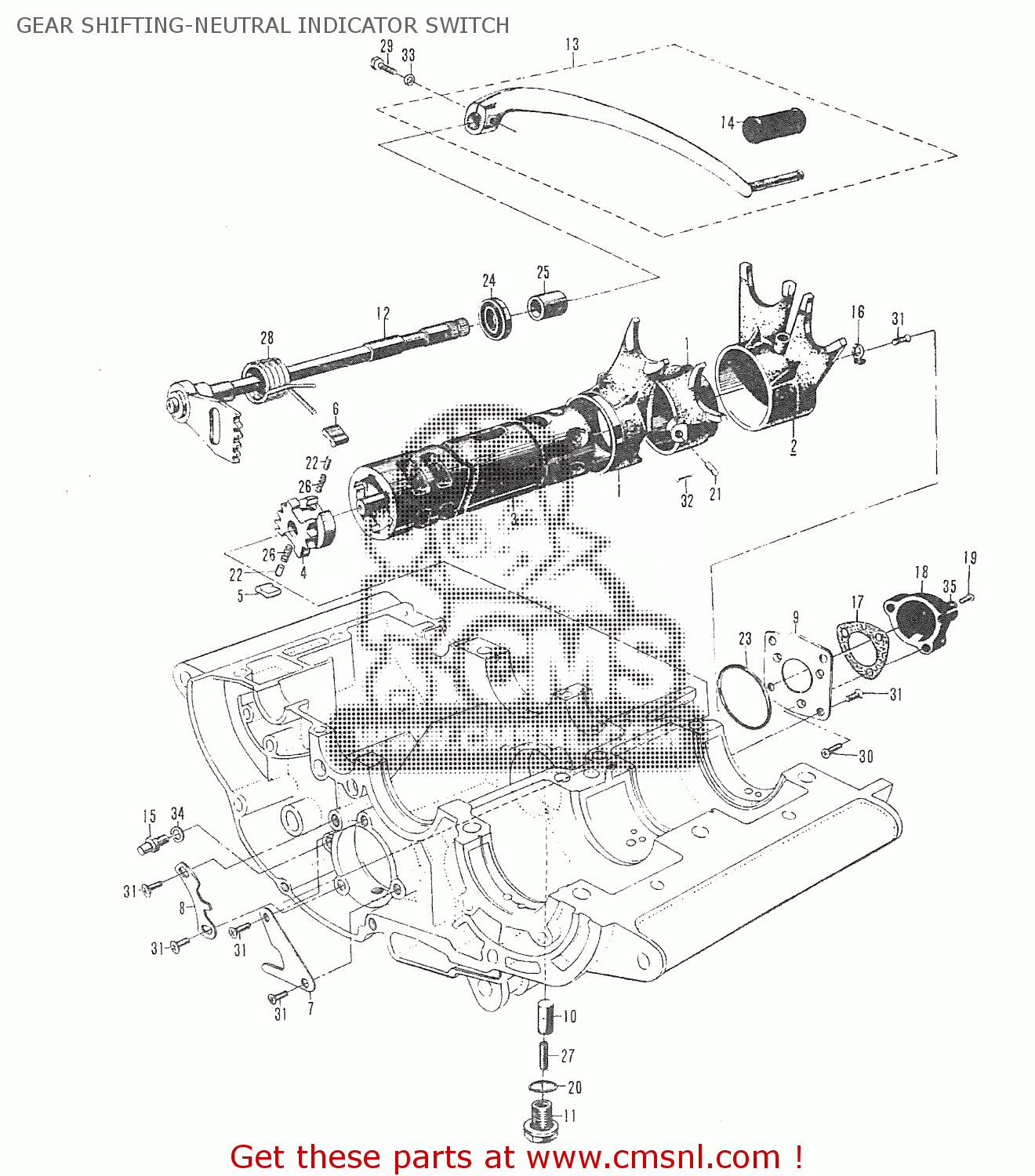 GEAR SHIFTING-NEUTRAL INDICATOR SWITCH T20 TC250 SCRAMBLER 1965-1969 GENERAL EXPORT