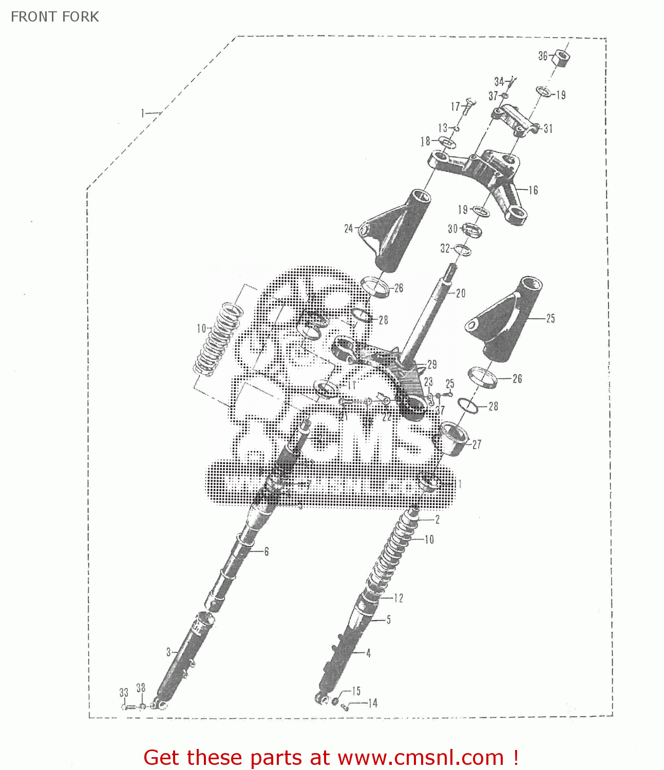 FRONT FORK T20 TC250 SCRAMBLER 1965-1969 GENERAL EXPORT
