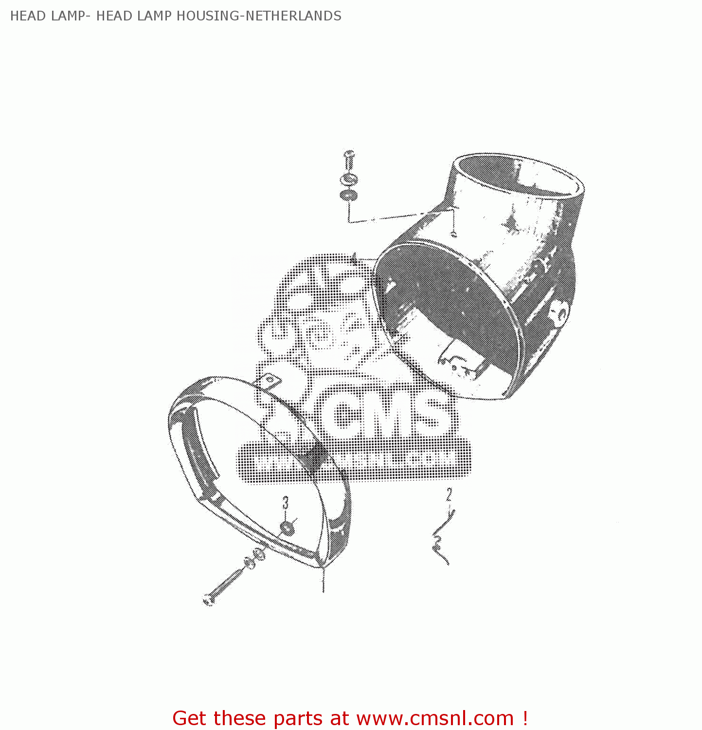 HEAD LAMP- HEAD LAMP HOUSING-NETHERLANDS T20 TC250 SCRAMBLER 1965-1969 GENERAL EXPORT