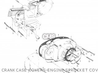 CRANKCASE COVERS-ENGINE SPROCKET COVER-OIL PUMP COVER - T20 TC250 SCRAMBLER 1965-1969 GENERAL EXPORT
