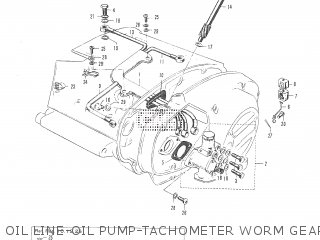 OIL LINE-OIL PUMP-TACHOMETER WORM GEAR - T20 TC250 SCRAMBLER 1965-1969 GENERAL EXPORT