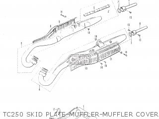 TC250 SKID PLATE-MUFFLER-MUFFLER COVER - T20 TC250 SCRAMBLER 1965-1969 GENERAL EXPORT