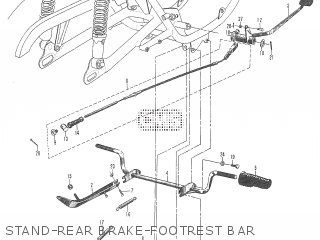 STAND-REAR BRAKE-FOOTREST BAR - T20 TC250 SCRAMBLER 1965-1969 GENERAL EXPORT