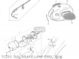 TC250 TAIL/BRAKE LAMP-FUEL TANK - T20 TC250 SCRAMBLER 1965-1969 GENERAL EXPORT