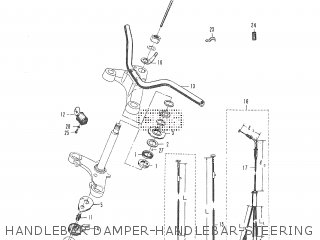 HANDLEBAR DAMPER-HANDLEBAR-STEERING LOCK-CABLES-STEERING RACE - T20 TC250 SCRAMBLER 1965-1969 GENERAL EXPORT