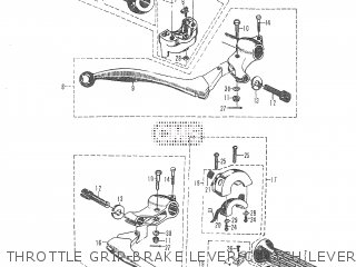 THROTTLE GRIP-BRAKE LEVER-CLUTCH LEVER-HANDLE SWITCH - T20 TC250 SCRAMBLER 1965-1969 GENERAL EXPORT