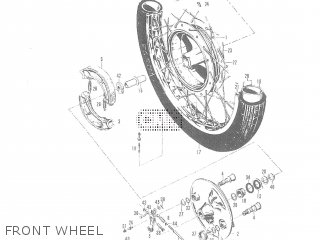 FRONT WHEEL - T20 TC250 SCRAMBLER 1965-1969 GENERAL EXPORT