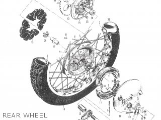 REAR WHEEL - T20 TC250 SCRAMBLER 1965-1969 GENERAL EXPORT
