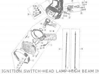 IGNITION SWITCH-HEAD LAMP-HIGH BEAM INDICATOR LAMP-COMBINATION - T20 TC250 SCRAMBLER 1965-1969 GENERAL EXPORT