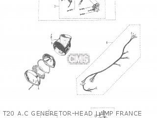 T20 A.C GENERETOR-HEAD LAMP FRANCE - T20 TC250 SCRAMBLER 1965-1969 GENERAL EXPORT
