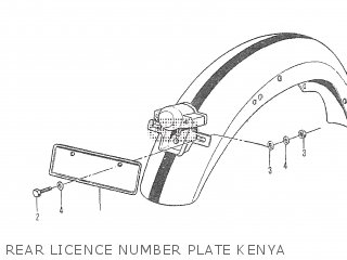 REAR LICENCE NUMBER PLATE KENYA - T20 TC250 SCRAMBLER 1965-1969 GENERAL EXPORT