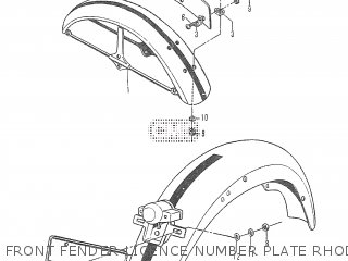 FRONT FENDER-LICENCE NUMBER PLATE RHODESIA CAMEROON SOUTH AFRICA - T20 TC250 SCRAMBLER 1965-1969 GENERAL EXPORT