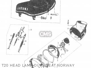 T20 HEAD LAMP-DUAL SEAT NORWAY - T20 TC250 SCRAMBLER 1965-1969 GENERAL EXPORT