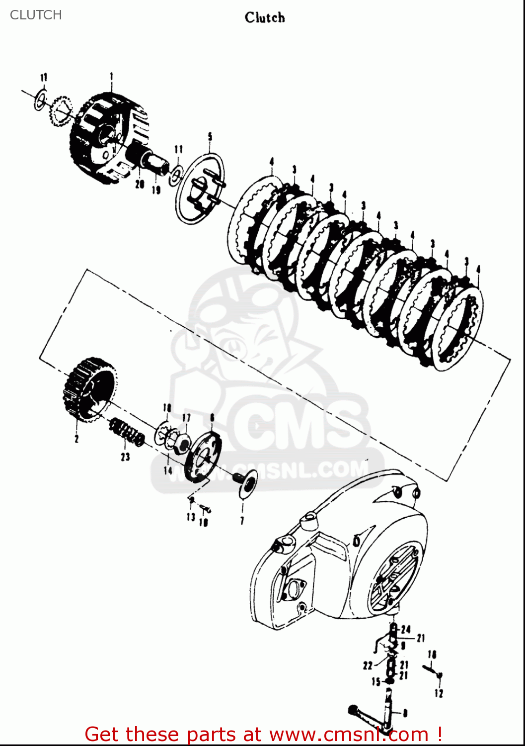 CLUTCH T20 TC250 SCRAMBLER 1969 USA (E03)