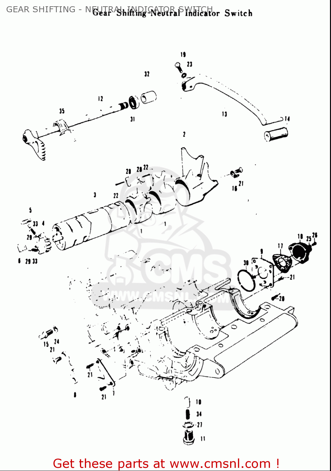 GEAR SHIFTING - NEUTRAL INDICATOR SWITCH T20 TC250 SCRAMBLER 1969 USA (E03)