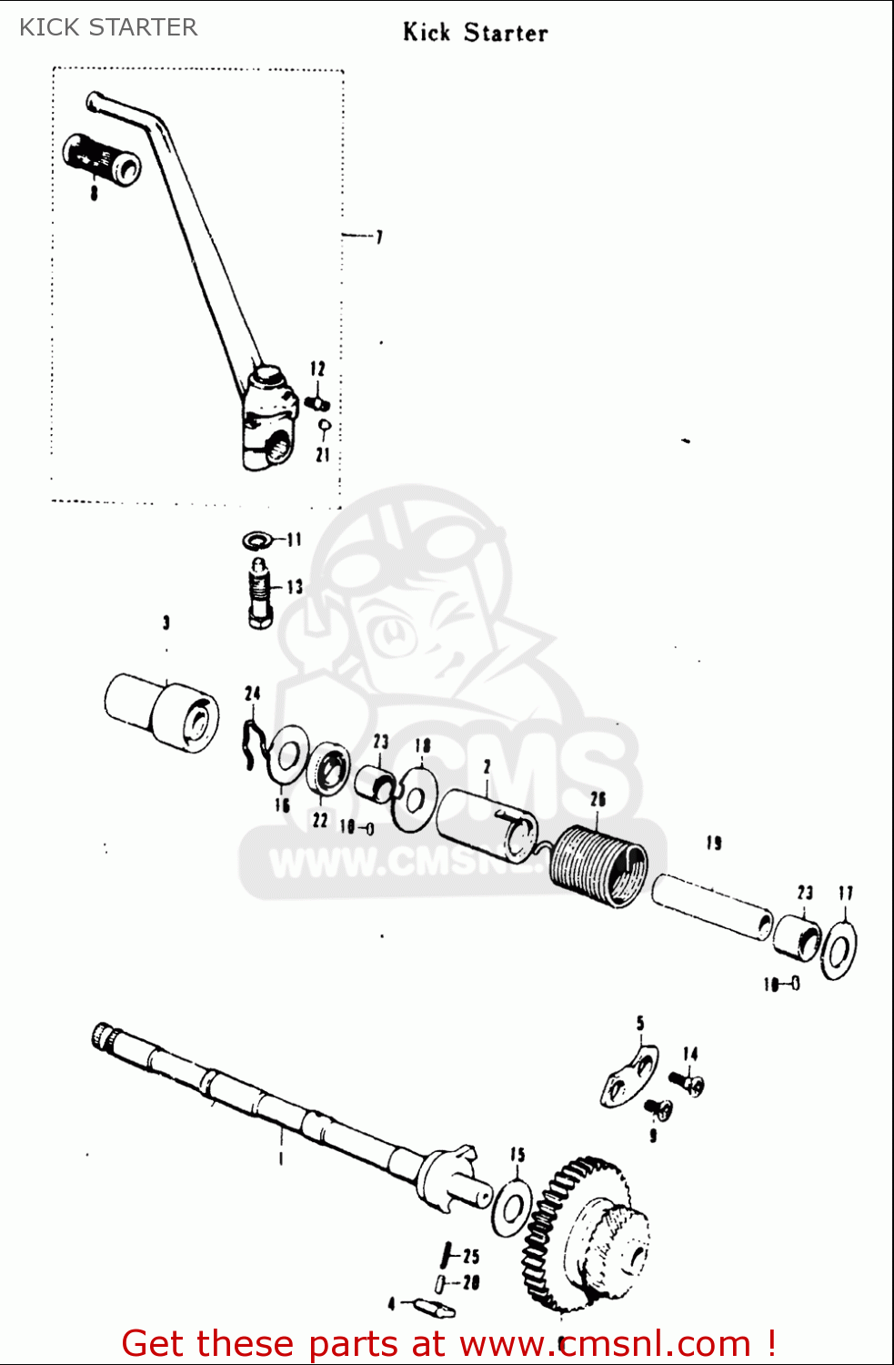 KICK STARTER T20 TC250 SCRAMBLER 1969 USA (E03)