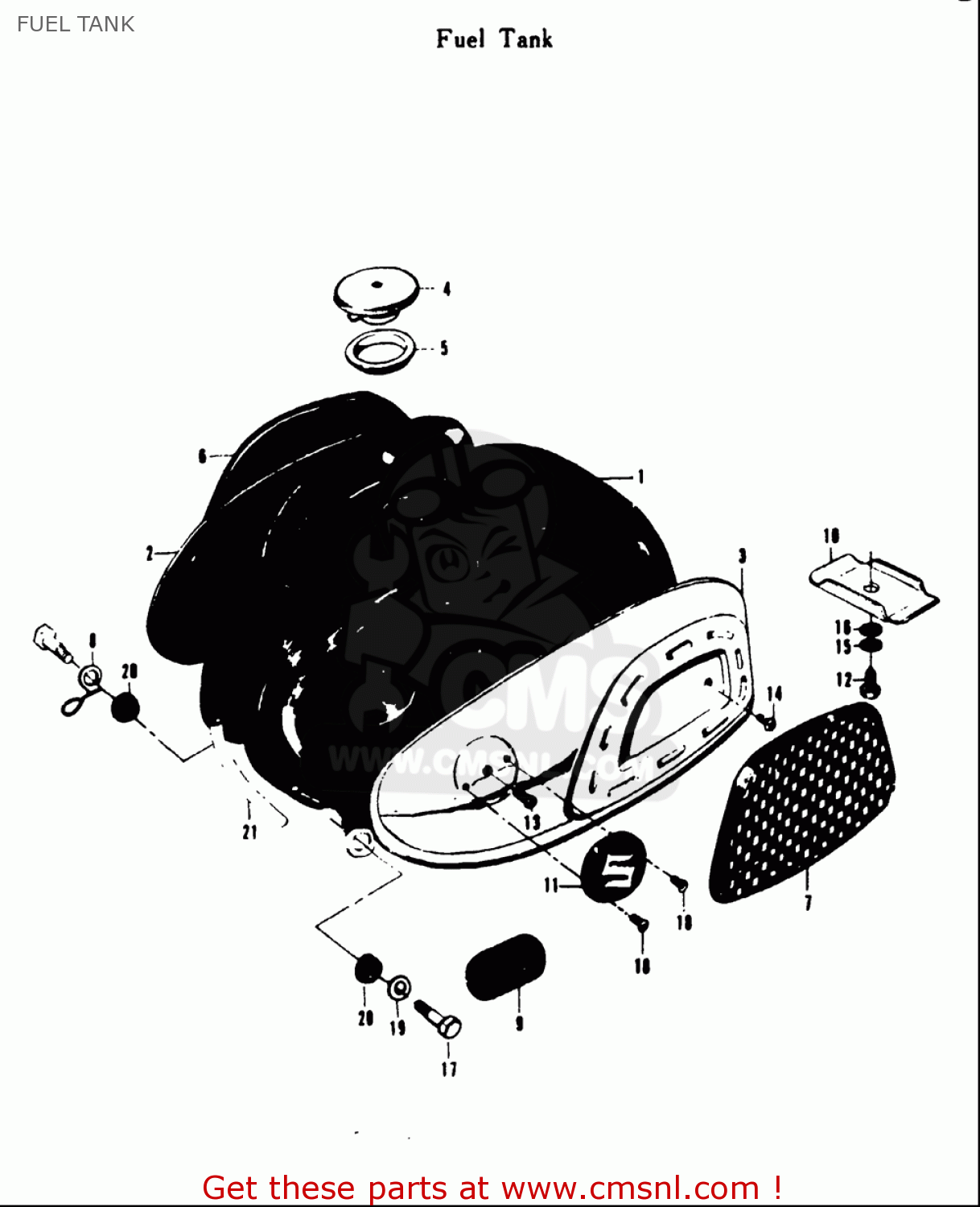 FUEL TANK T20 TC250 SCRAMBLER 1969 USA (E03)