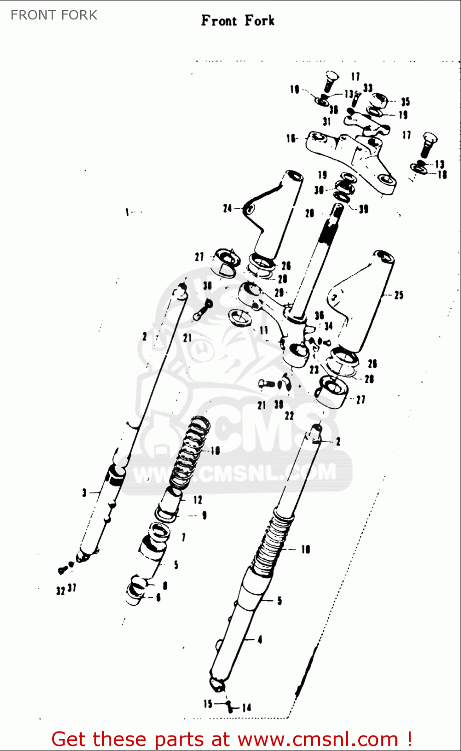 FRONT FORK T20 TC250 SCRAMBLER 1969 USA (E03)