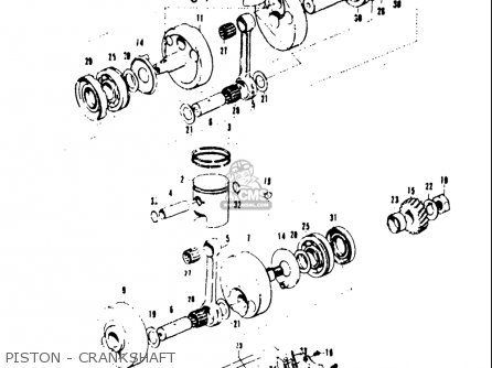 PISTON - CRANKSHAFT - T20 TC250 SCRAMBLER 1969 USA (E03)