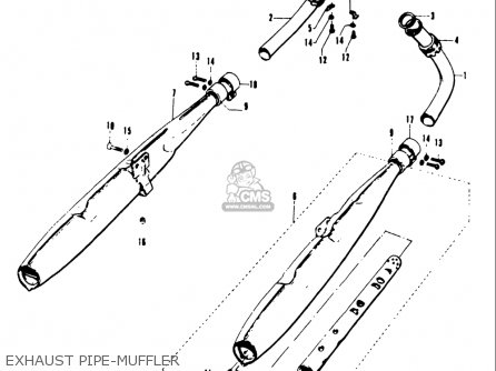 EXHAUST PIPE-MUFFLER - T20 TC250 SCRAMBLER 1969 USA (E03)