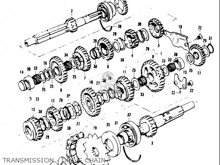 TRANSMISSION - DRIVE CHAIN - T20 TC250 SCRAMBLER 1969 USA (E03)