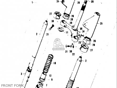 FRONT FORK - T20 TC250 SCRAMBLER 1969 USA (E03)