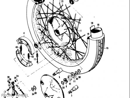 FRONT WHEEL - T20 TC250 SCRAMBLER 1969 USA (E03)