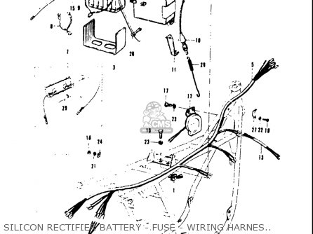 SILICON RECTIFIER BATTERY - FUSE - WIRING HARNESS - BRAKE LAMP S - T20 TC250 SCRAMBLER 1969 USA (E03)