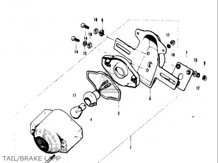 TAIL/BRAKE LAMP - T20 TC250 SCRAMBLER 1969 USA (E03)