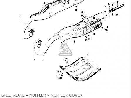 SKID PLATE - MUFFLER - MUFFLER COVER - T20 TC250 SCRAMBLER 1969 USA (E03)