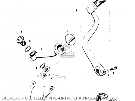 OIL PLUG - OIL FILLER PIPE-DRIVE CHAIN-GEAR SHIFTING CAM-KICK ST - T20 TC250 SCRAMBLER 1969 USA (E03)