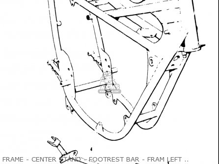 FRAME - CENTER STAND - FOOTREST BAR - FRAM LEFT COVER - T20 TC250 SCRAMBLER 1969 USA (E03)