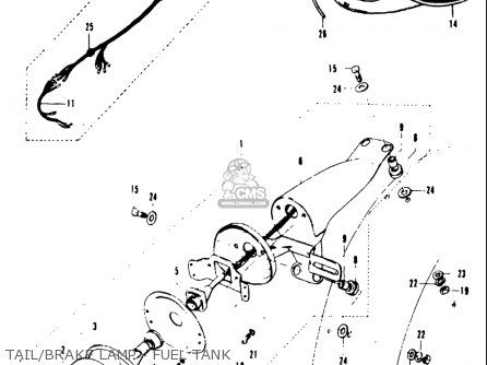 TAIL/BRAKE LAMP - FUEL TANK - T20 TC250 SCRAMBLER 1969 USA (E03)