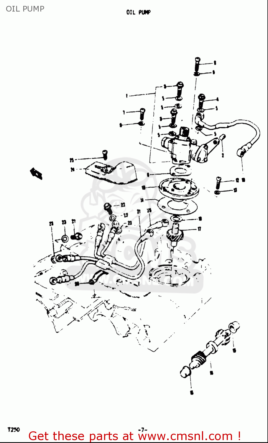 OIL PUMP T250IIR 1972 (J) USA (E03)