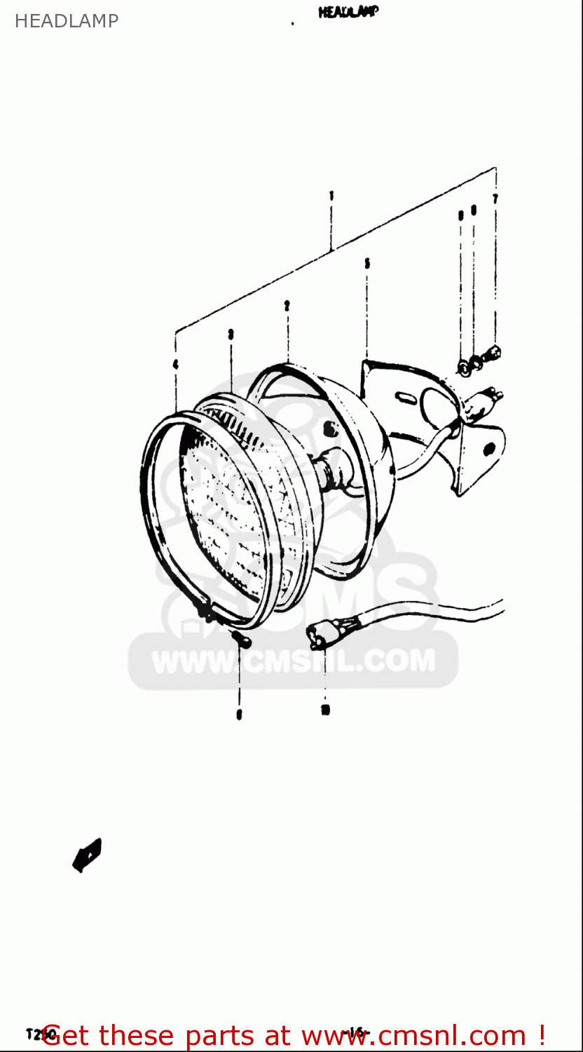 HEADLAMP T250IIR 1972 (J) USA (E03)